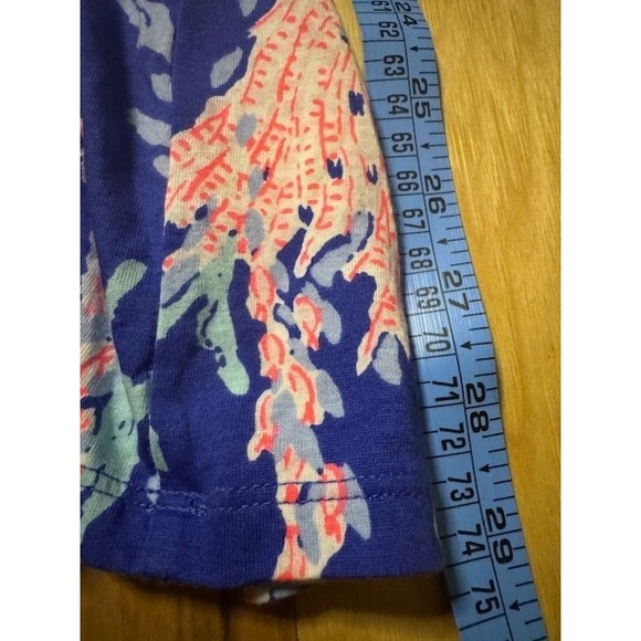 Lilly Pulizer V-Neck Coral Dress 3 Tier XL Dress - Picture 6 of 10